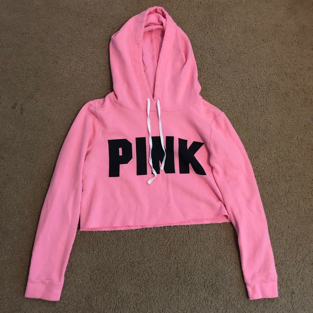 PINK crop hoody